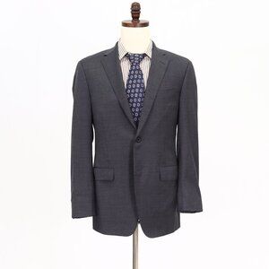 Samuelsohn 40R Gray Solid 2-Button Sport Coat Blazer Jacket W051